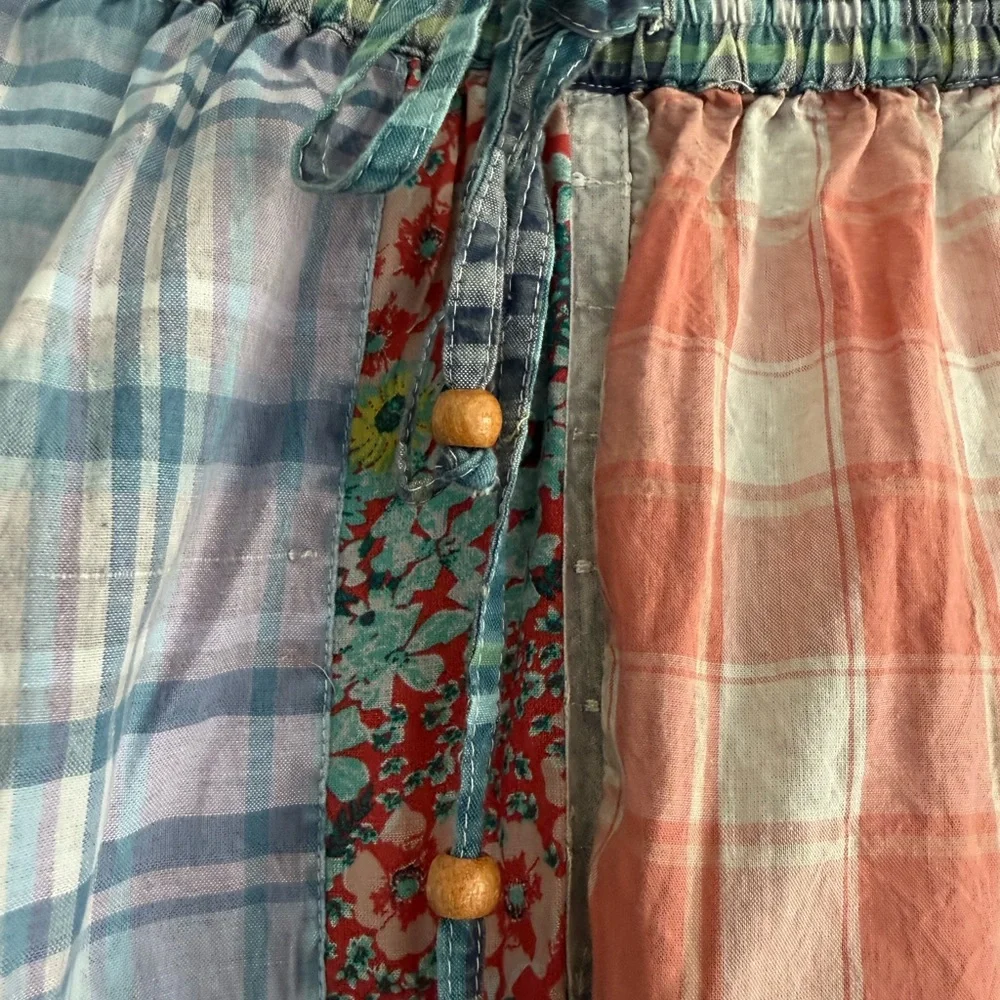 Young Threads Patchwork Pants NWT Medium Boho Cottagecore - Picture 6 of 14